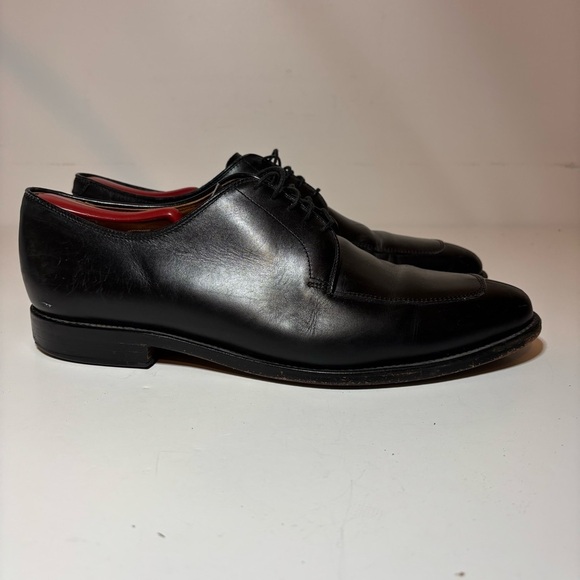 ALLEN EDMONDS DELRAY Men's Dress Shoes Split Toe Derby Black Leather Sz 10.5 EEE - Picture 1 of 10
